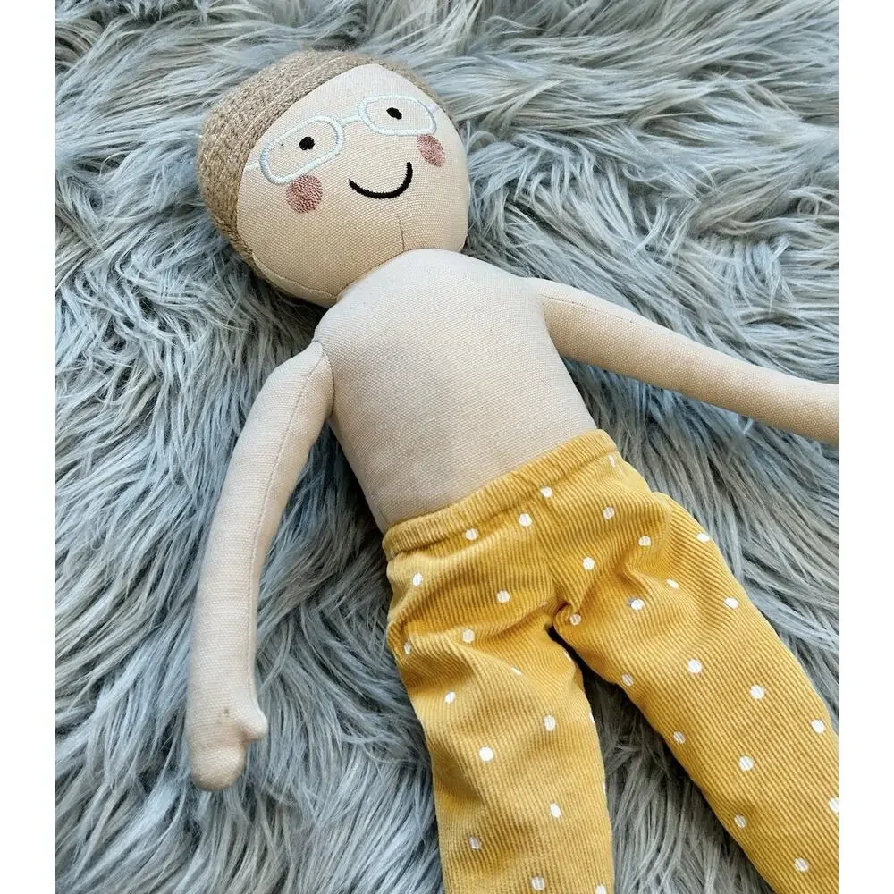Pillowfort Blonde Boy Decorative Doll With Yellow Pants‎